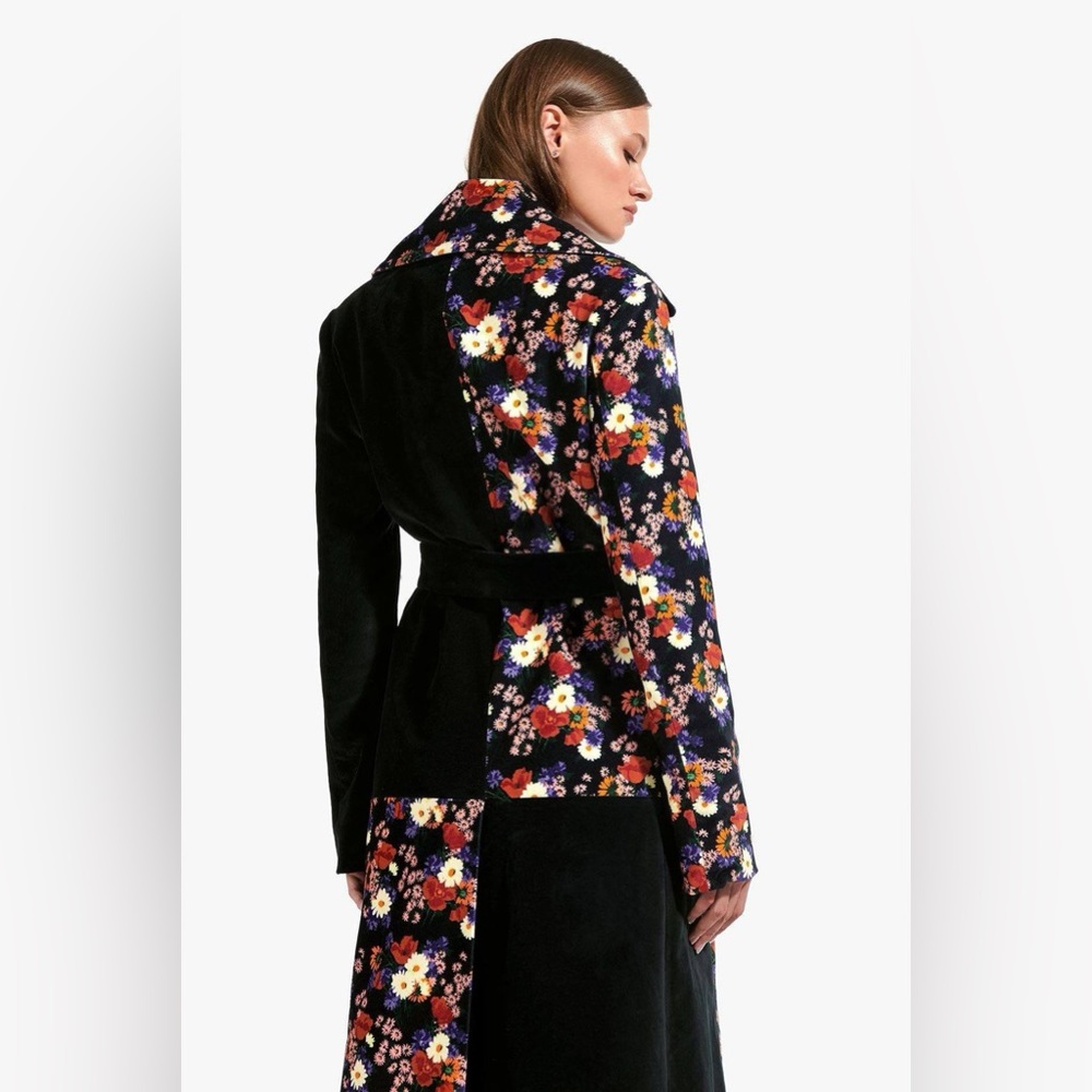 STAUD Candice Coat Black Floral - Picture 3 of 7